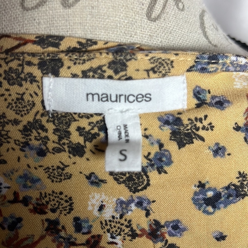 Maurices Small with lining Floral Flutter Sleeve Babydoll Mini Dress - Picture 7 of 8